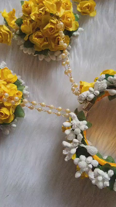 Sunny Serenity: Yellow and White Baby Shower and Haldi Jewelry