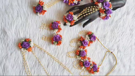 Blooming Beauties: Colorful Floral Jewelry for Mehndi and Baby Shower Festivities