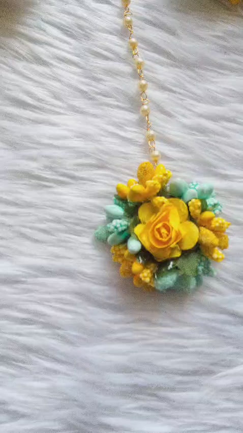Artificial Fusion Flower Jewelry for Haldi Celebration's