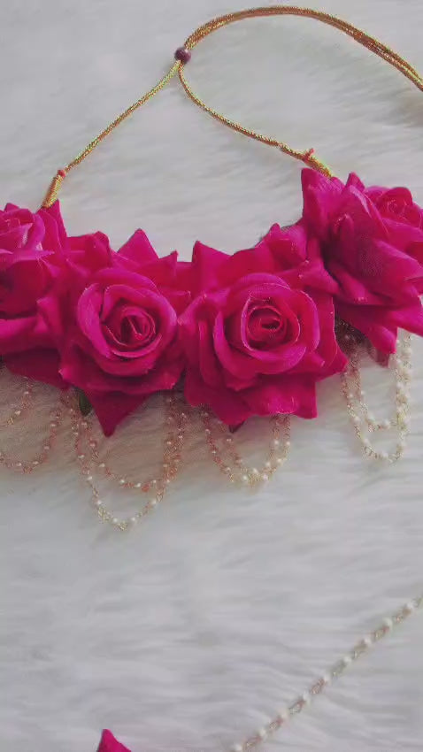 Nikah rose jewellery for bride