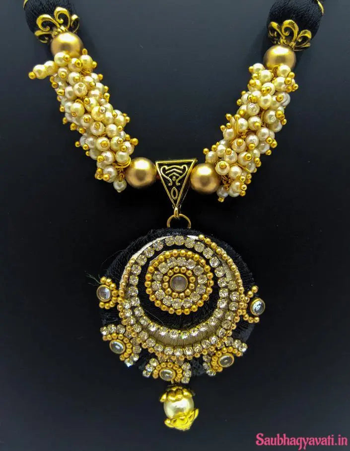 Classic Antique Necklace Set With Matching Jhumka Earrings NL25573