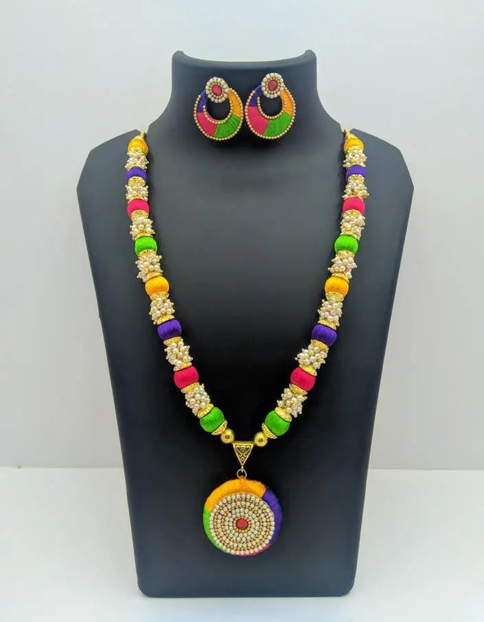 Round Metal Gold Plated Silk Thread Beads Jhumka, Occasion : Part Wear,  Hardness : Normal at Rs 18 / Pair in Mumbai